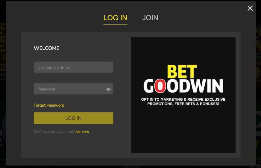 BetGoodwin login